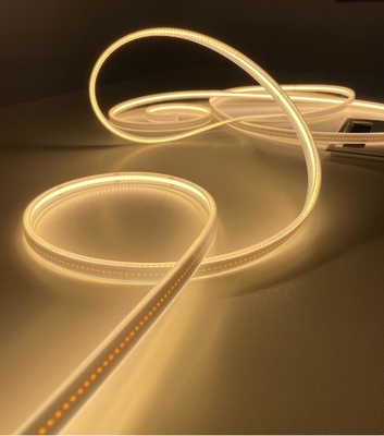 DC24V 10w 8mm Fleksibel Tahan Air Cob Led Strip Untuk Pencahayaan Luar Ruangan