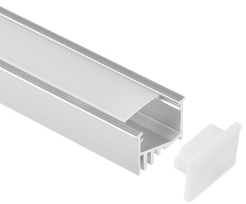 Ekstrusi Strip Led Aluminium Anodized Ganda 21x12.5mm RoHS