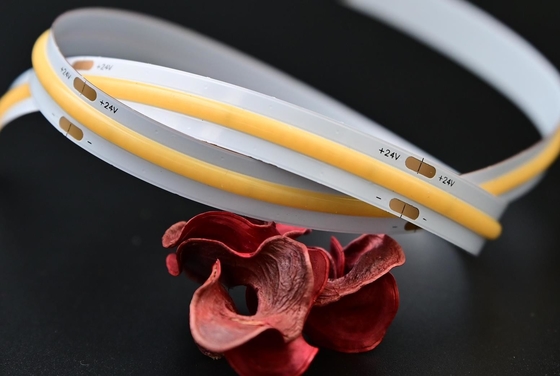 Hign CRI 10w Flexible Cob Led Tape IP20 504 Chips Panjang 35.7mm