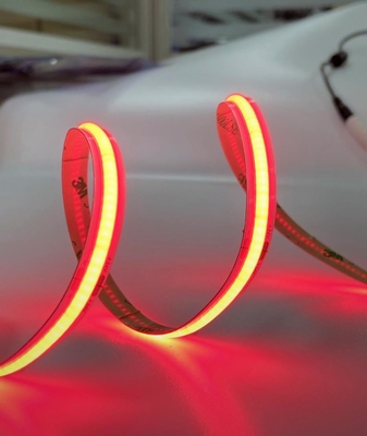 Warna Merah LED COB Tape Self-Adhesive IP20 24V 10W / M 512 Chips Red Cob Light