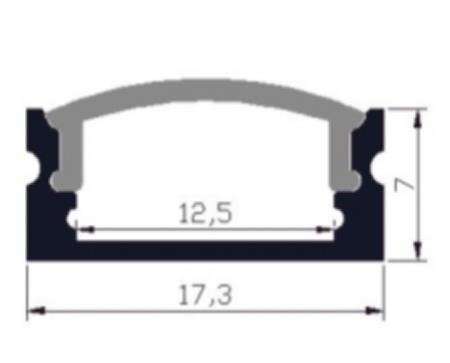 Milewood LED Light Aluminium Profile Penerbangan 6063 17.3x7mm