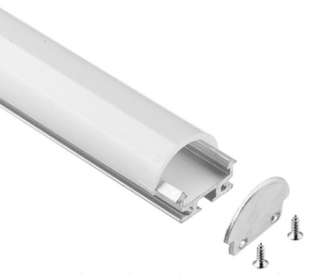 V0 Led Aluminium Extrusion Aviation 6063 Aluminium Alloy 18,58 X 15 Mm