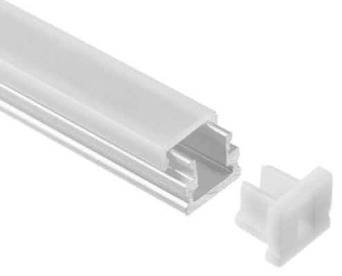 Flush Mount Aluminium Led Extrusion Channel 8x7.8mm dengan Double-Anodized