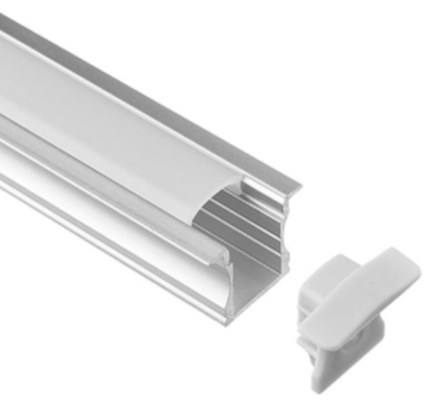 Profil Aluminium Lampu LED Mount Tersembunyi 25 X 14.5mm RoHS