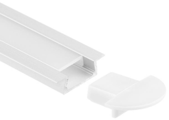 6063 LED Light Aluminium Profile Mount Tersembunyi 21.7 X 5.7mm