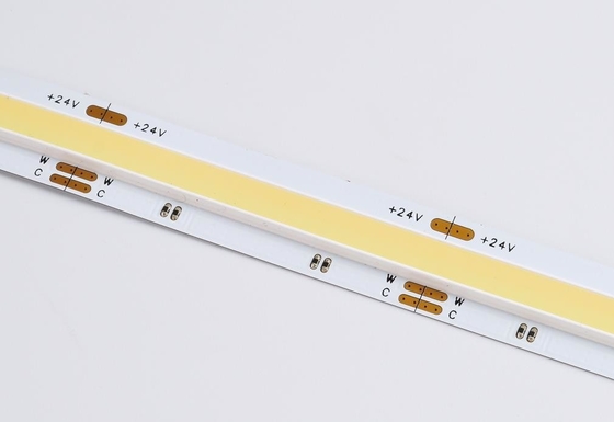 Adjustable Cob Cct Led Strip Light Dinamis Putih 17.2w/M Garis Ganda
